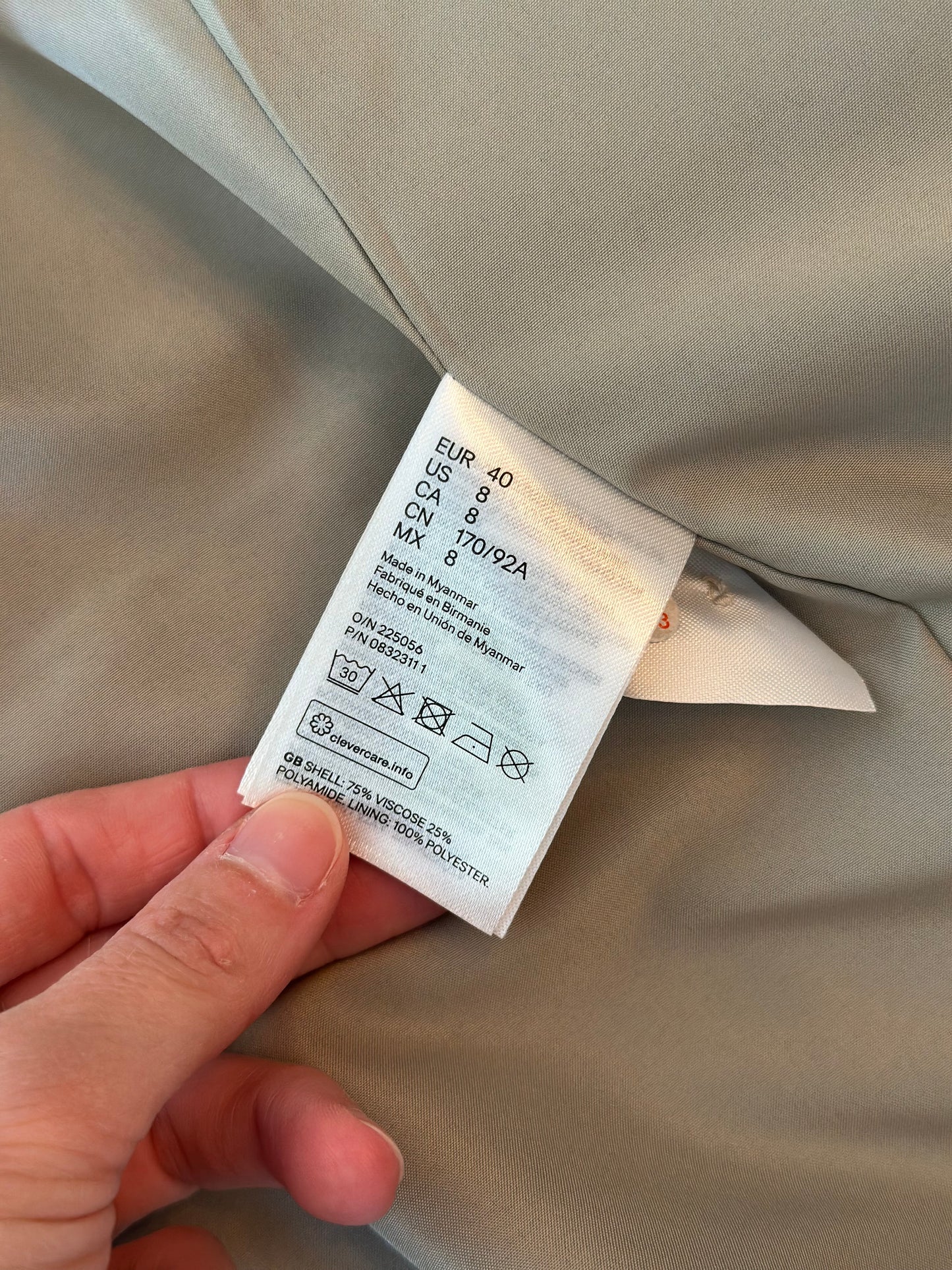 Blazer vert kaki H&M – Taille 40