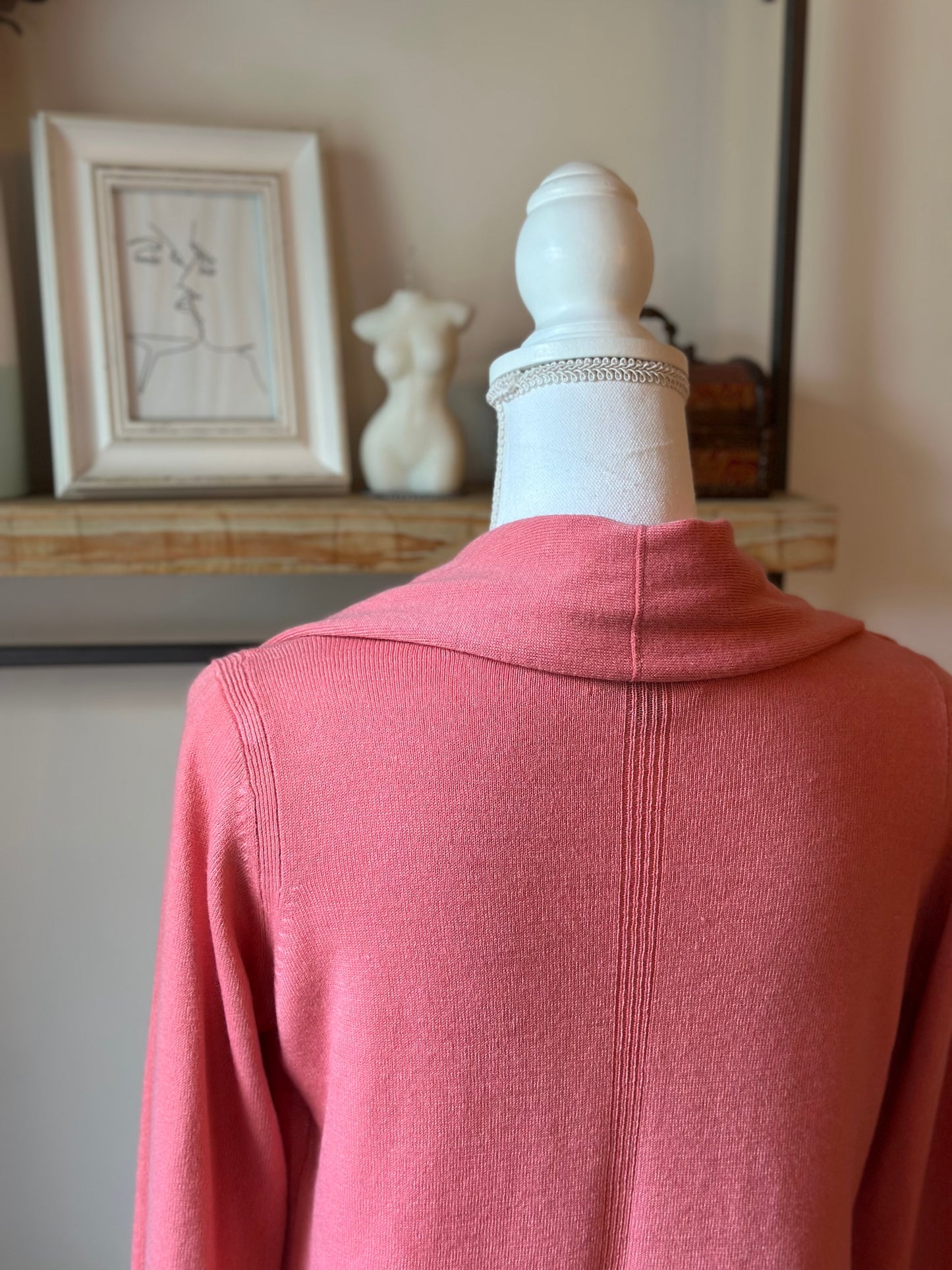 Gilet rose maille fine T.36