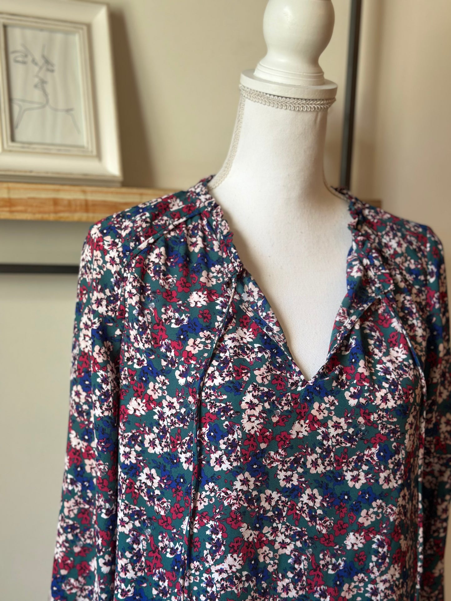 Blouse fluide imprimé fleuri T.38