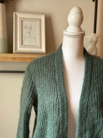 Gilet Delise vert clair mohair laine T.36