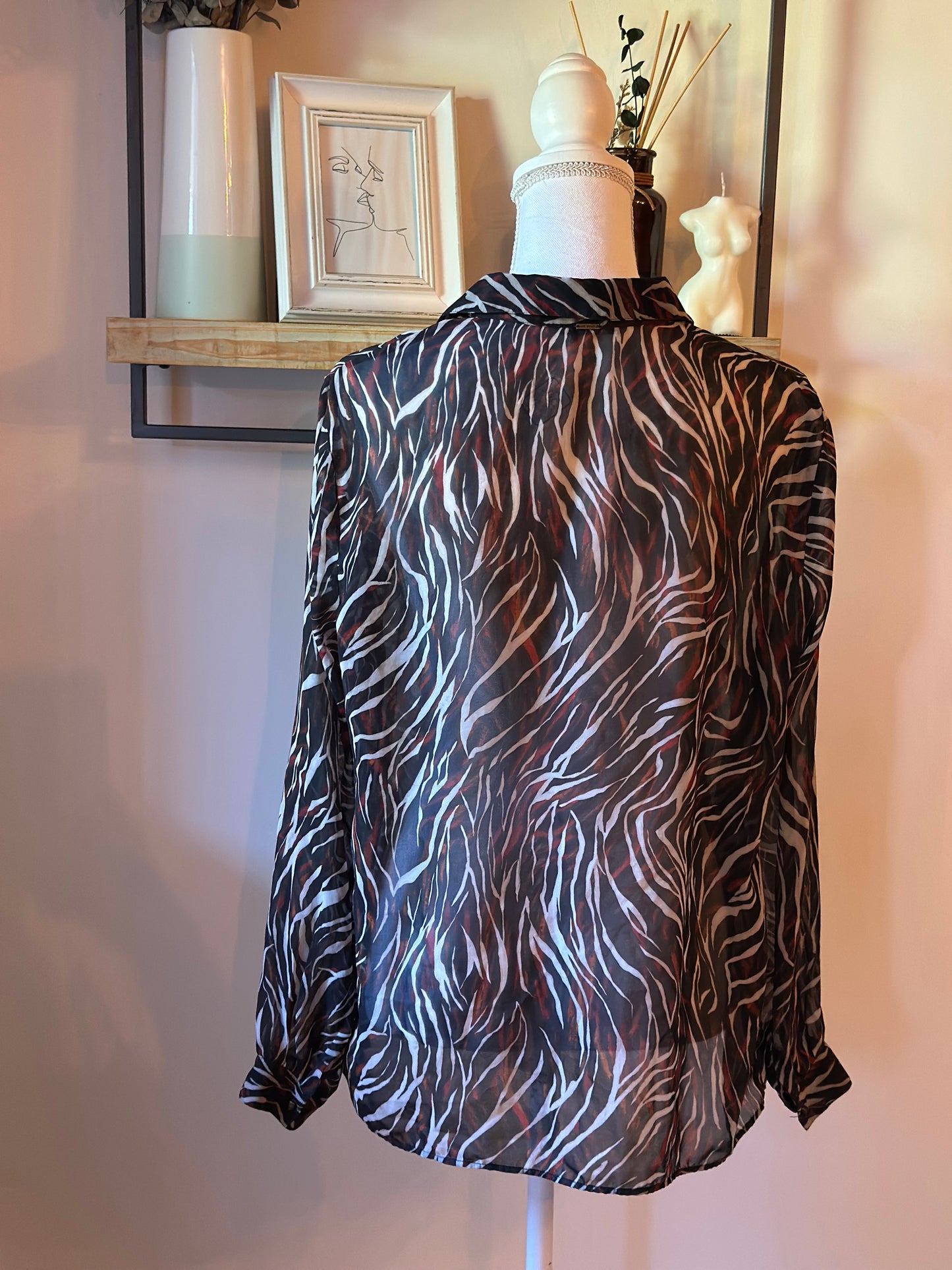 Chemise fluide imprimé zébré IKKS taille 42 comme neuve