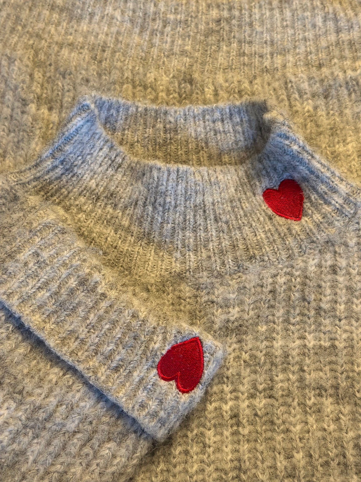 Pull col montant uni laine T.U