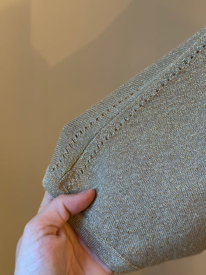 Top doré à maille fine T.36