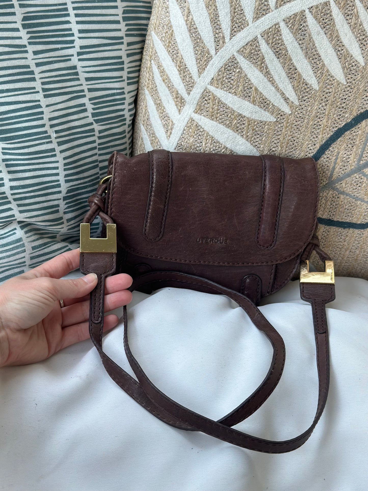 Sac bandoulière cuir marron