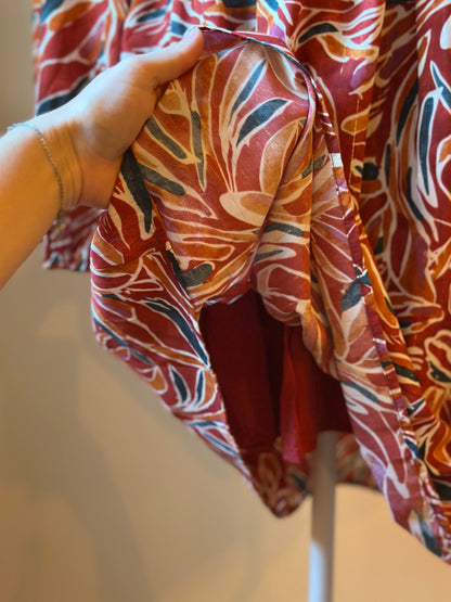 Robe imprimé feuillage T.40