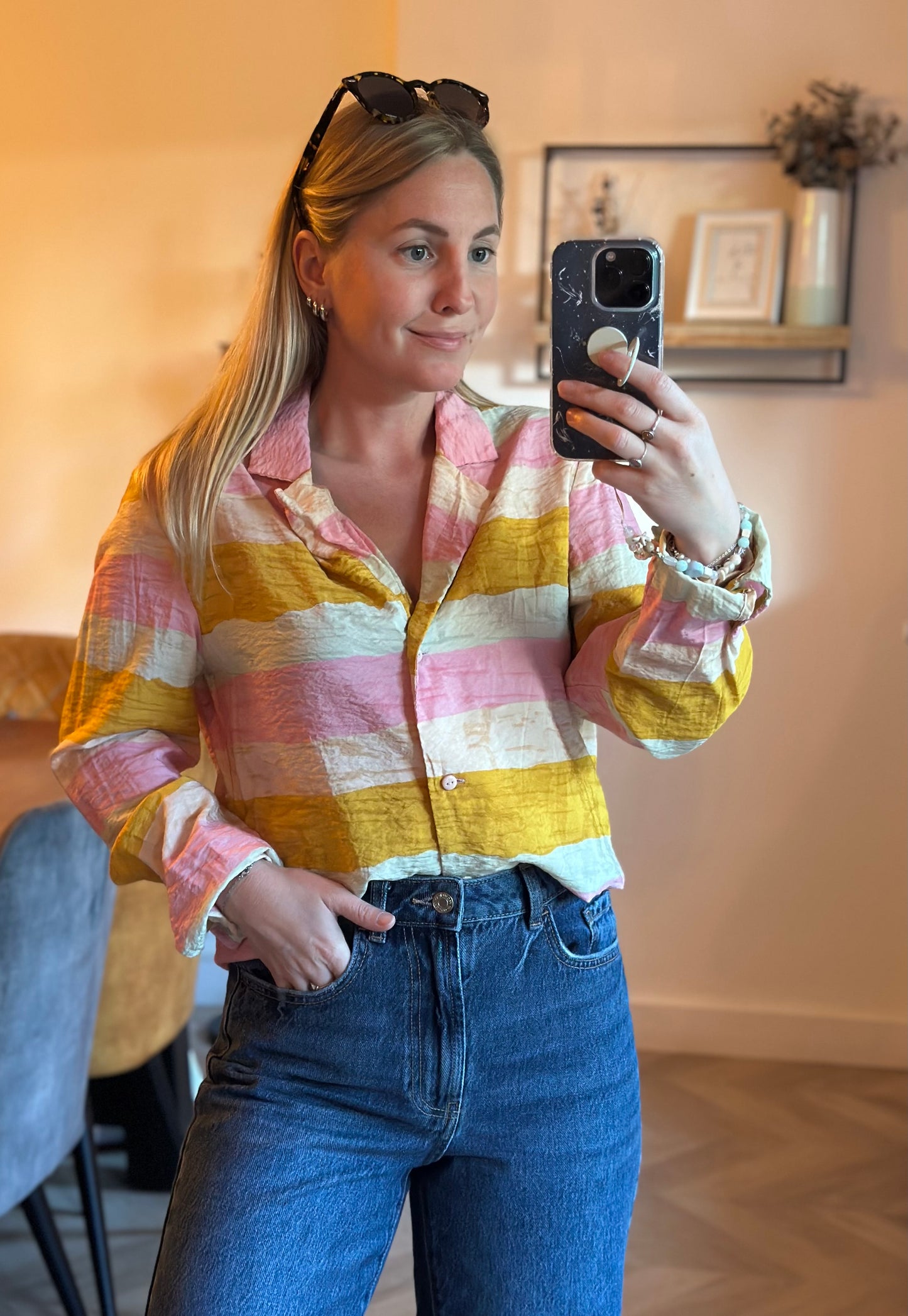 Chemise rayures multicolores T.40