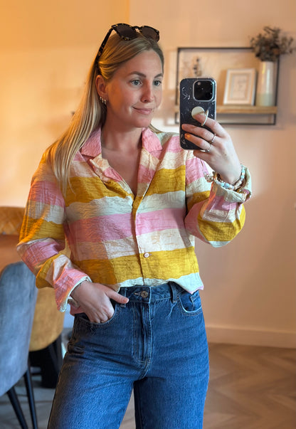 Chemise rayures multicolores T.40