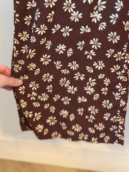 Combinaison pantalon fleurie marron T.34