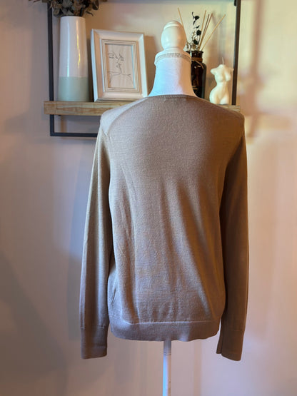 Pull col V Uniqlo 100 % laine mérinos T.38