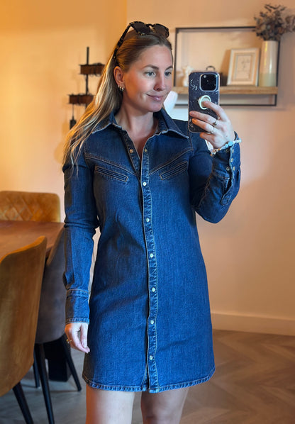 Robe en jean en denim coton T.34