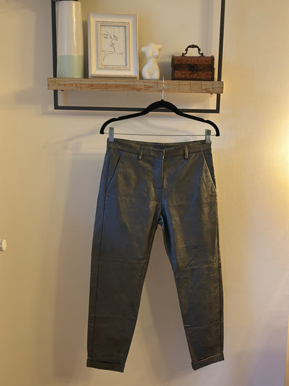 Pantalon effet cuir argenté Imperial – Taille XS