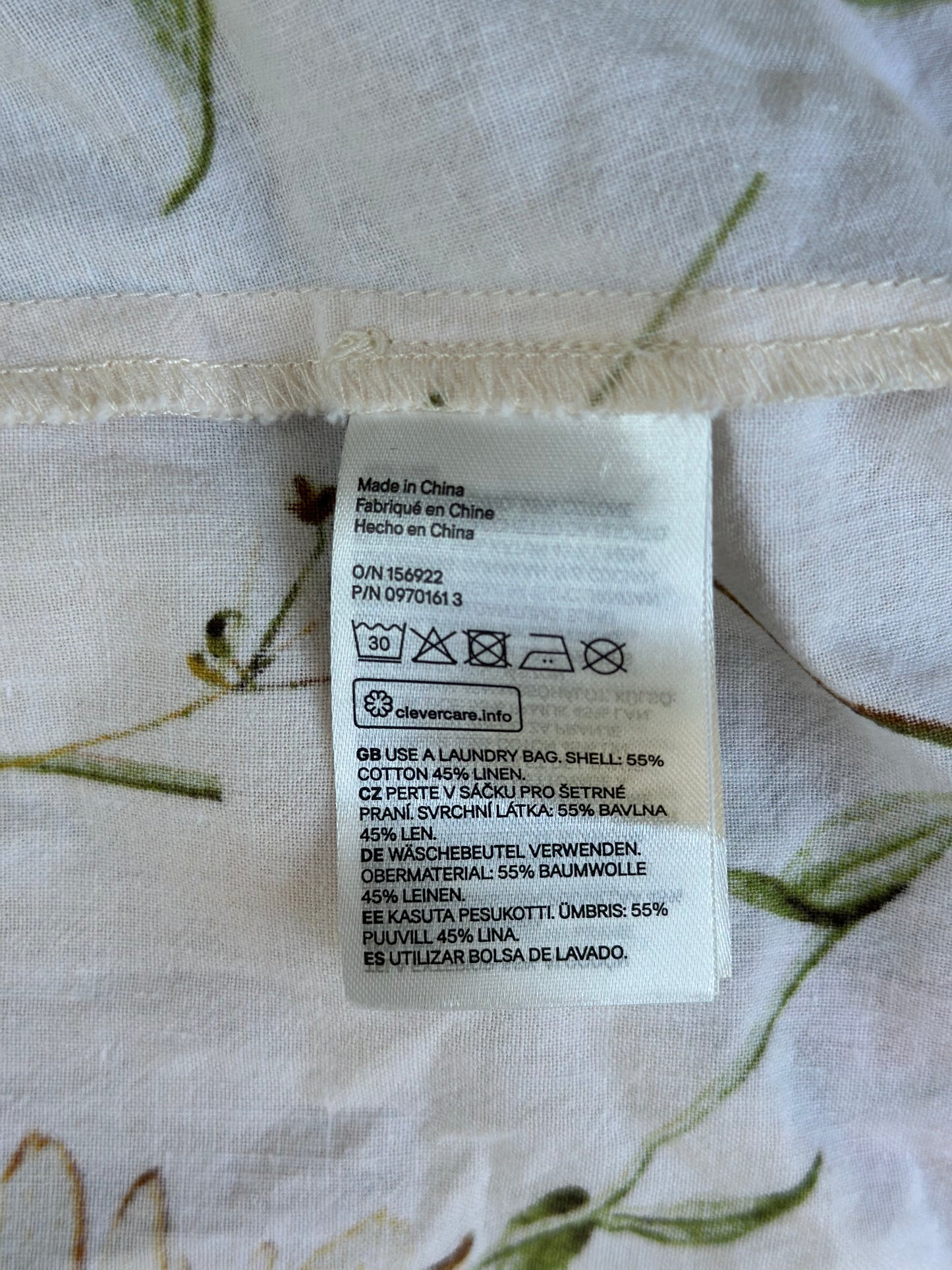Robe en lin et coton imprimé fleuri T.36