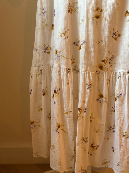 Robe longue fleurie H&M coton T.34/36