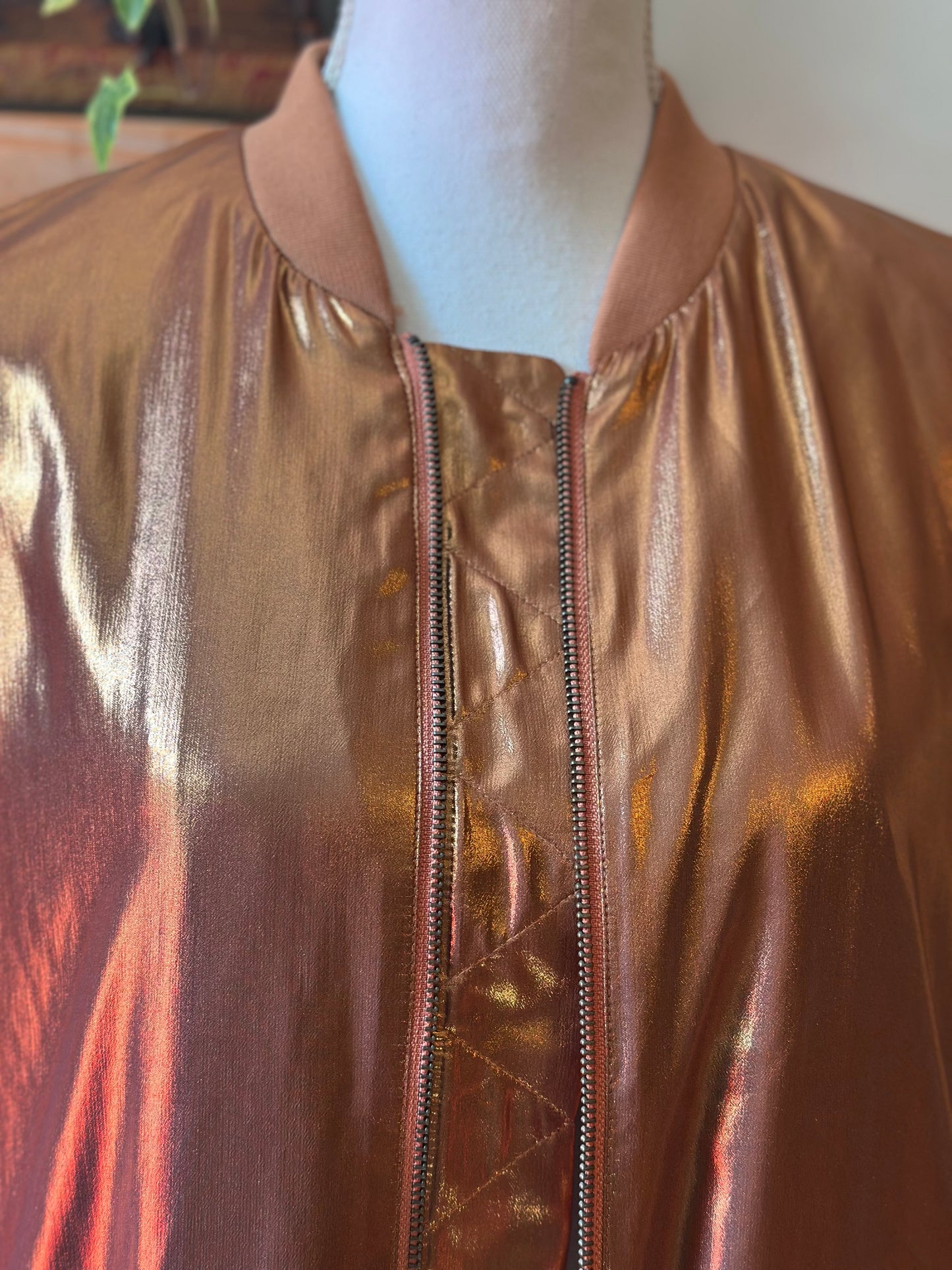 Veste bomber cuivre doré T.38