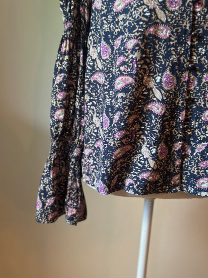 Blouse imprimé cachemire T.38