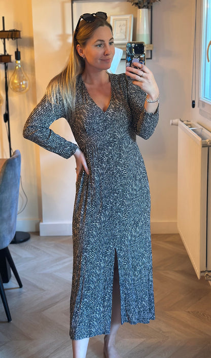 Robe longue imprimé graphique T.36