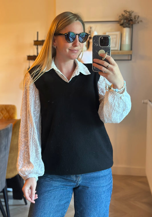 Pull sans manches cachemire 100% cachemire T.38