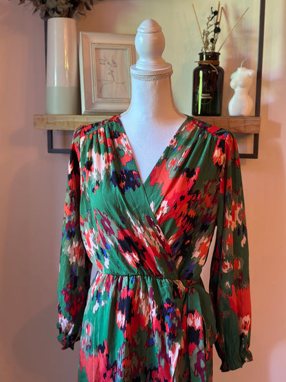 Robe imprimé multicolore fluide T.38/40