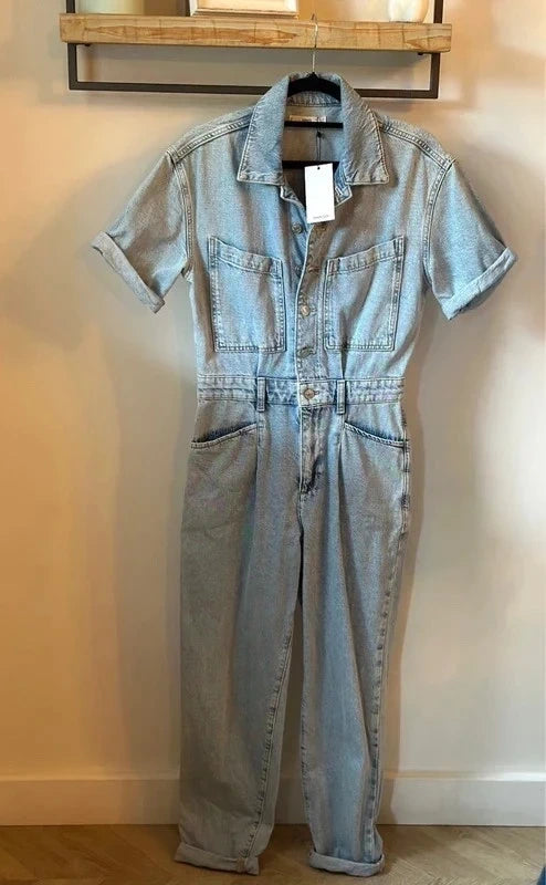 Combinaison jean bleu clair neuf T.34