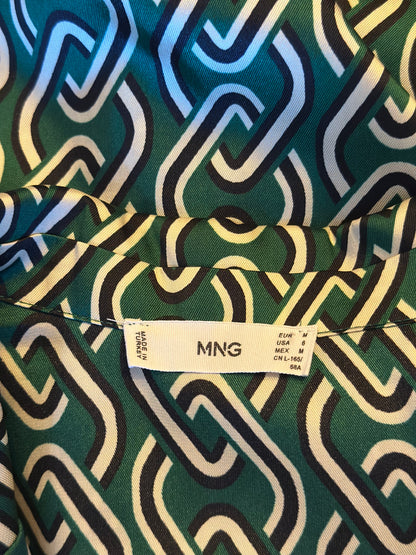 Chemise blazer imprimé chaînes vert T.38