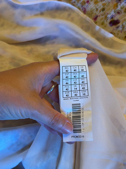 Robe longue fleurie T.42 – dos croisé réglable & doublée