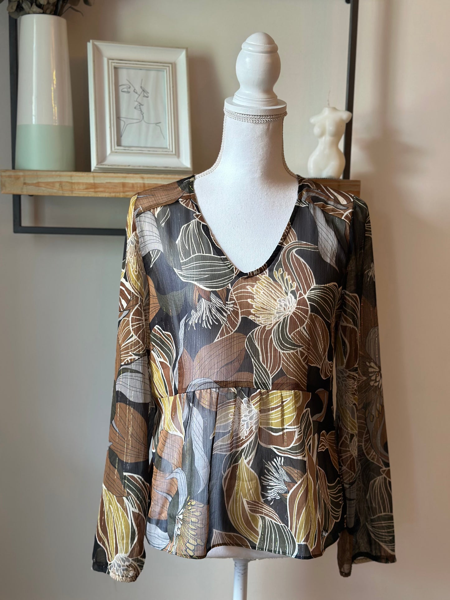 Blouse imprimé floral T.36