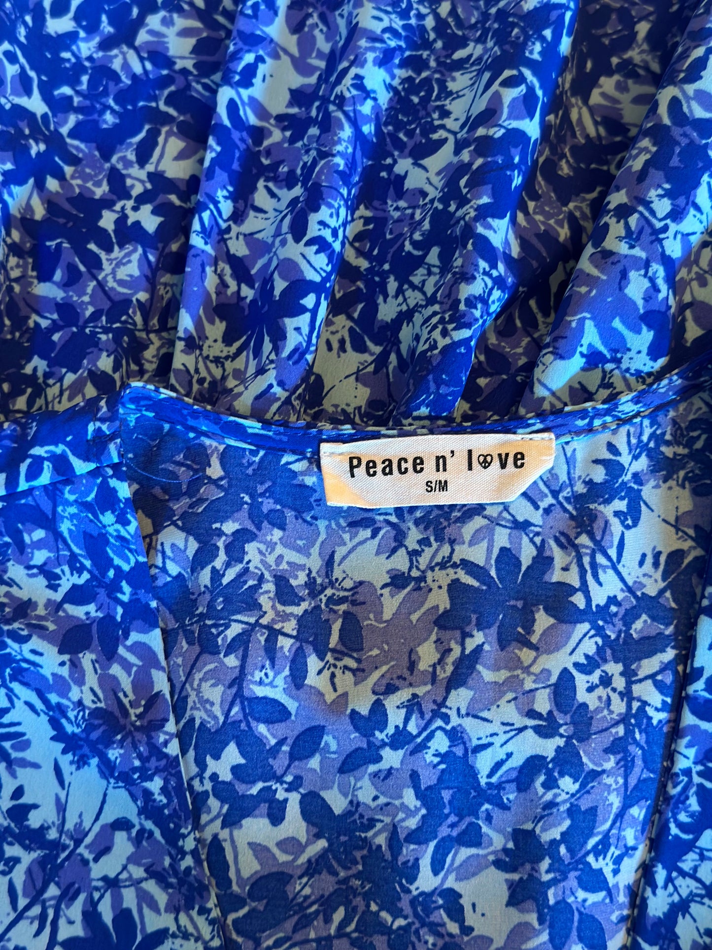 Robe fluide imprimé bleu T.36/38