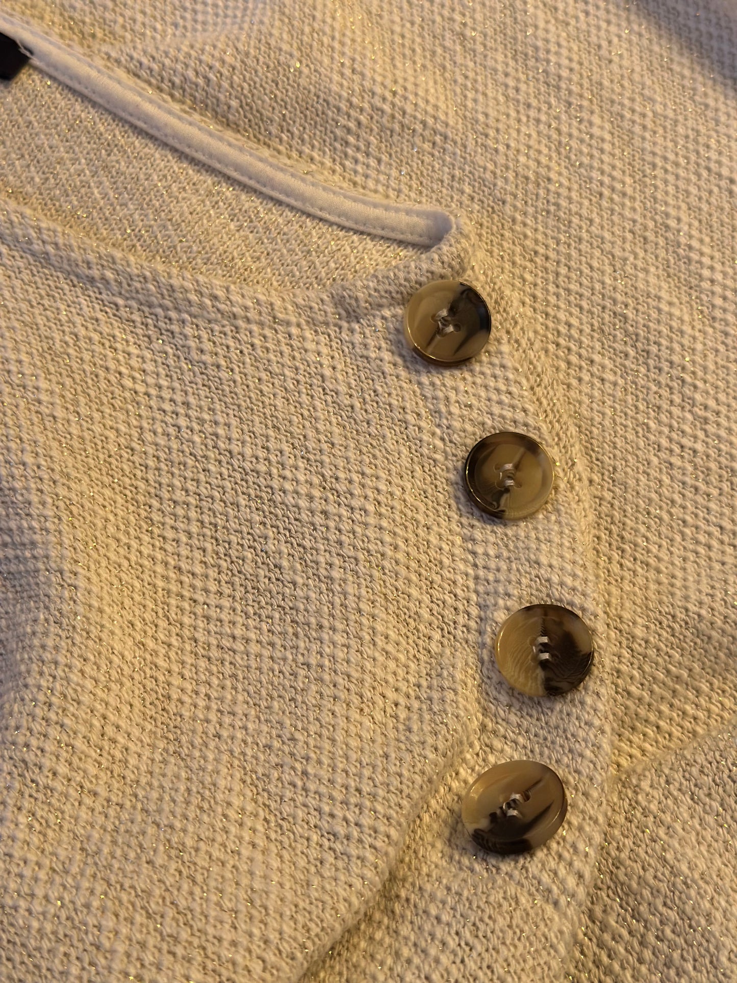 Pull maille écru irisé T.40