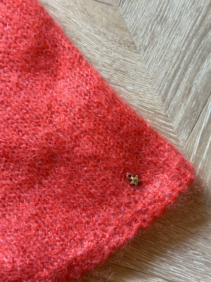Pull col V uni en mohair T.34