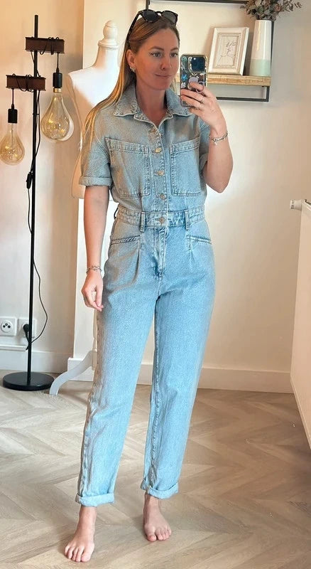 Combinaison jean bleu clair neuf T.34