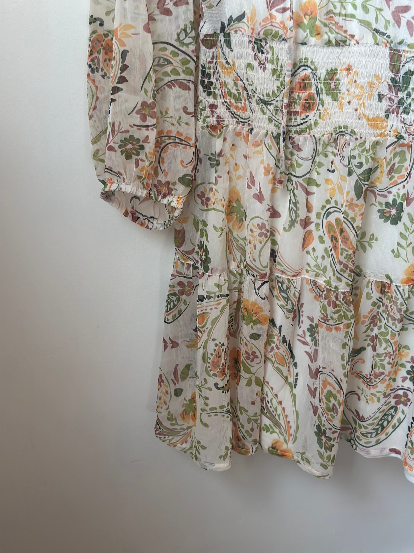 Robe fluide imprimé cachemire T.40
