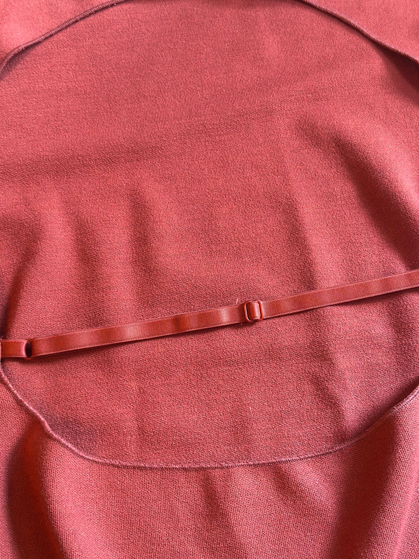 Robe courte moulante terracotta neuf avec étiquette T.38/40
