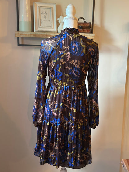 Robe fluide imprimé fleuri lurex T.36