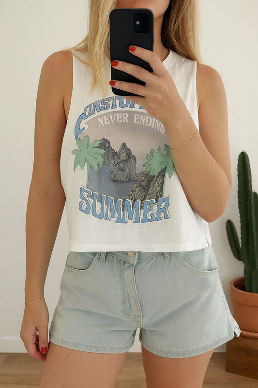 Débardeur neuf imprimé Summer T.38