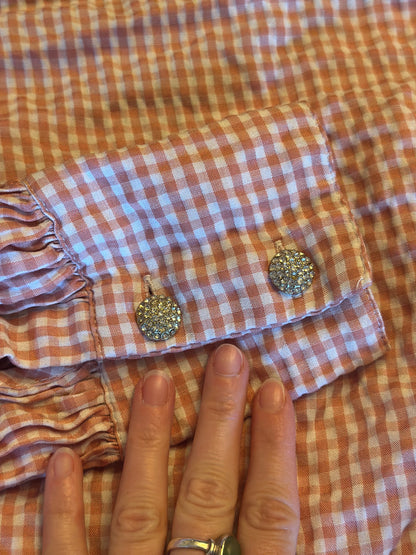 Chemise vichy rose coton fluide oversize T.34/36/38
