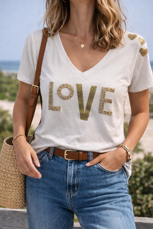 T-shirt imprimé Love T.38/40