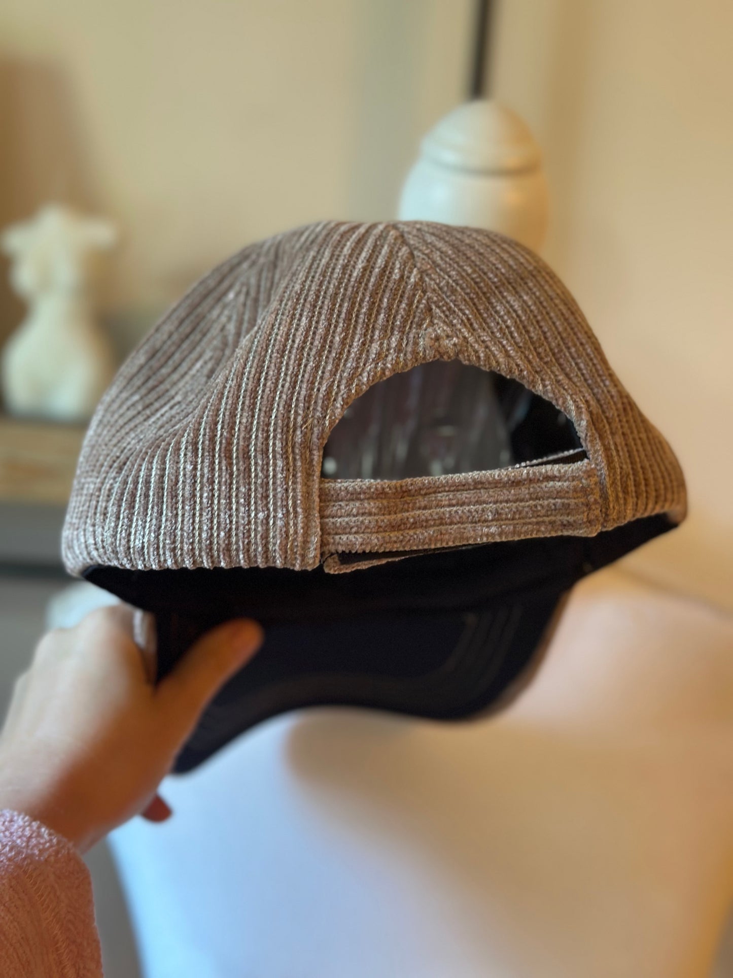 Casquette en velours côtelé unie neuf