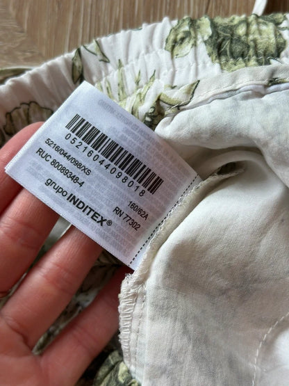 Pantalon fluide imprimé fleuri en coton léger T.34