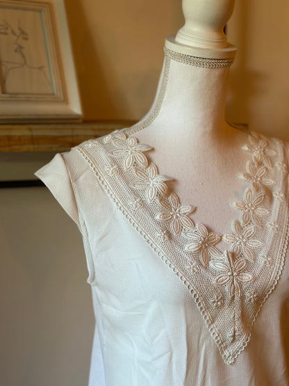 Top dentelle blanc T.36