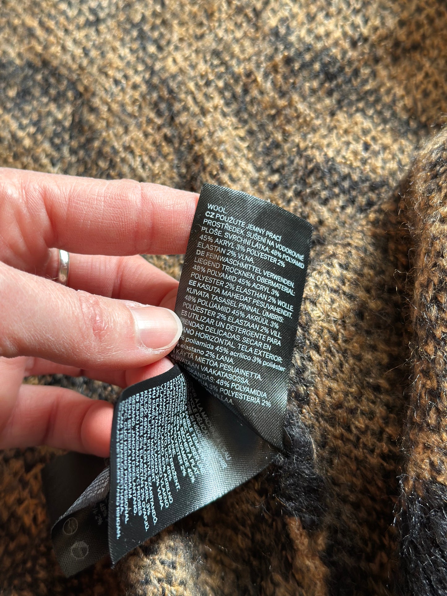 Gilet long imprimé zèbre laine T.34 oversize