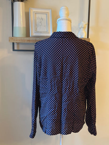 Chemise fluide imprimé pois viscose T.44