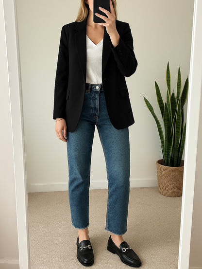 Jean droit bleu denim modèle Havana T.32