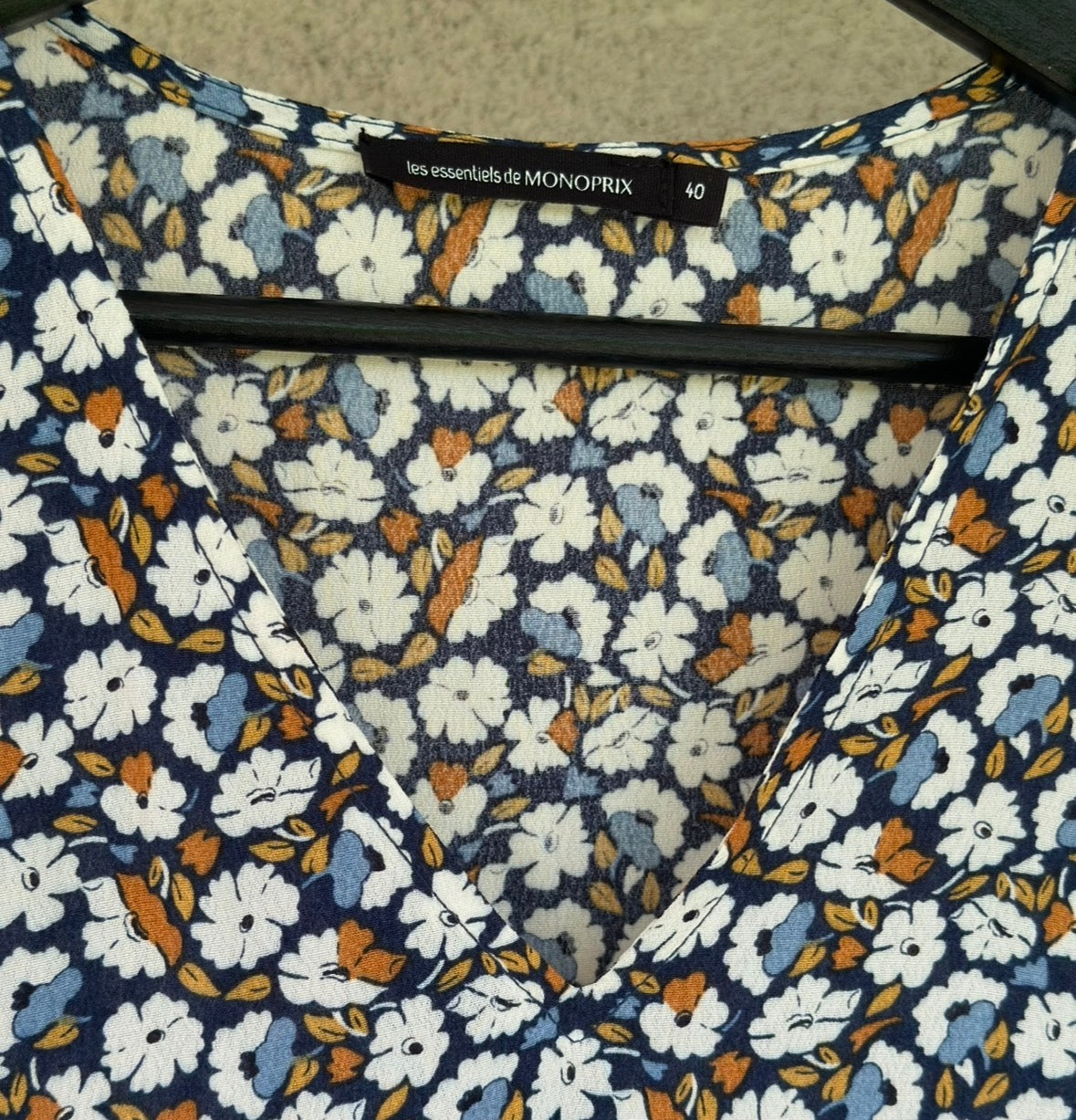 Robe longue fluide fleurie T.40